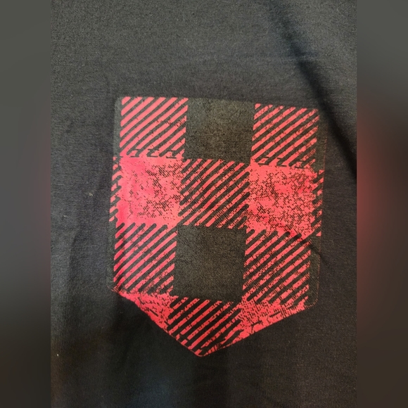 XL plaid pocket tee black - Picture 4 of 6